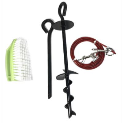 China Outdoor Portable Ground fixed Pile Pulling Rope Tie-Out Stake dog toys customized for sale