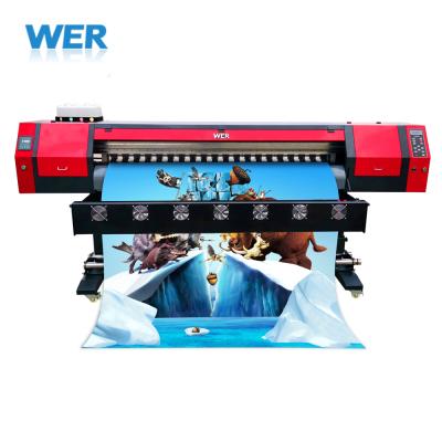 China New WER printer ES1802, 1.8m eco hotels design vinyl wrap solvent printer for sale