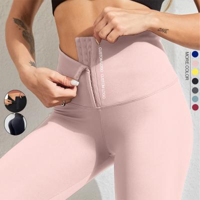 China 2022 Wholesale Waist Butt Lifter Antibacterial Breathable High Leg Corset Gaiters Slimming Trainer Tummy Control Waist Leggings for sale