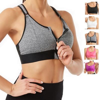 China 2022 Hottest Ins Sports Front Zipper Plus Size Gym Running Yoga Bra Shapewear Breathable High Intensity Shockproof Vest Underwear Shapewear for sale