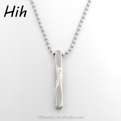 China Surgical Steel Screw Bar Necklace Men Jewelry Accessory Screw Bar Pendant Necklace for sale