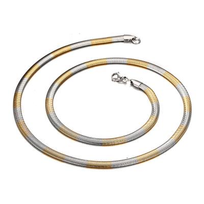 China New Design Dubai Gold Ipg Snake Chain Silver Chain Necklace Men's Unisex 61cm for sale