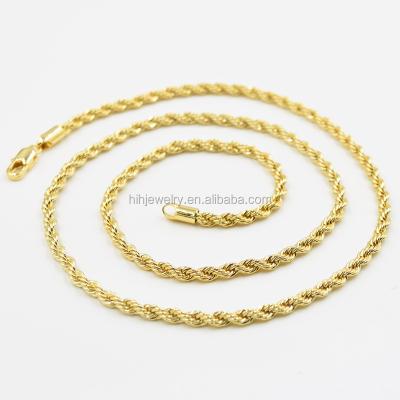 China Stainless Steel Metal Rope Chain Necklace Stainless Steel Jewelry Chain Stainless Steel Twist Chain for sale