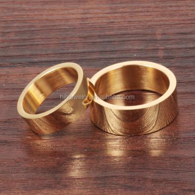 China Wholesale Fashion Stainless Steel White Couples Ring Jewelry 18k Gold Plated Ring Jewelry for sale