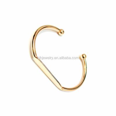 China Stainless Steel Jewelry China Stainless Steel Women White ID 18k Gold Cuff Bracelet for sale