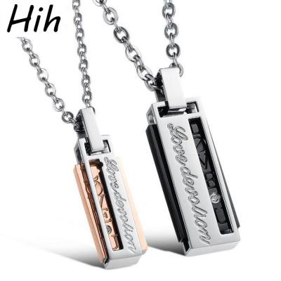 China Couple Necklace Costume Jewelry Stainless Steel Couples Necklace Wholesale Jewelry for sale