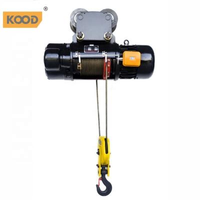 China Hotels monorail lifting electric cable hoist chain hoist electric lift with monorail trolley for sale