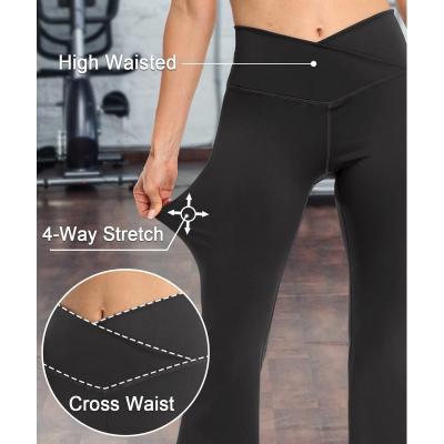 China Breathable High Elasticity Gym Waist Sculpting Wicking Butt Lift Loose Sustainable Wicking Yoga Pants for sale