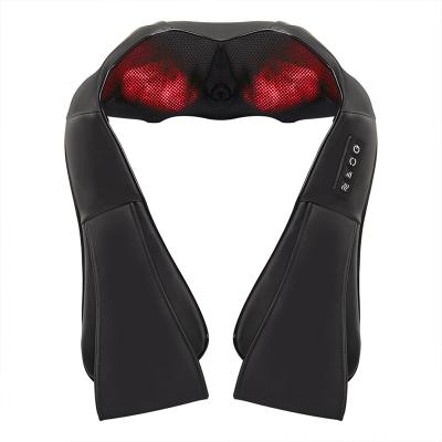 China Electric Neck Massager Neck Heat Kneading Massager Shoulder Body Office Car Use 3D Electric Deep Tissue Massager for sale