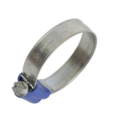 China Stainless steel China Supplier Wholesale Hose Clips Heavy Duty Steel Stainless Blue Head British Hose Clamp for sale