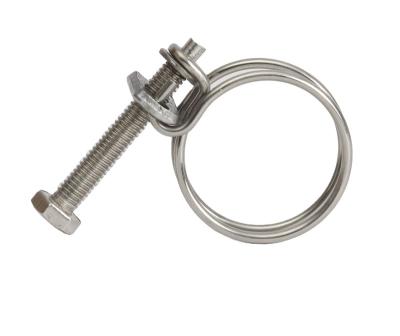 China Stainless steel Newest Hot Sale All Sizes Adjustable Color zinc steel Double Wires Hose Clamp for sale