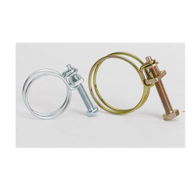 China Stainless steel Wholesale Price Custom Heavy Duty Adjustable Rope Cable Double Wires Hose Clamp for sale