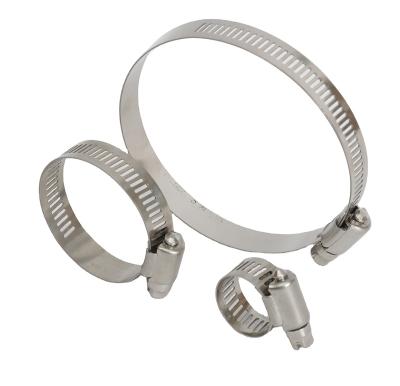 China Stainless steel China Supplier Wholesale Custom Sizes Types American Hose Clip Throat Hoop Stainless Steel Hose Clamp for sale