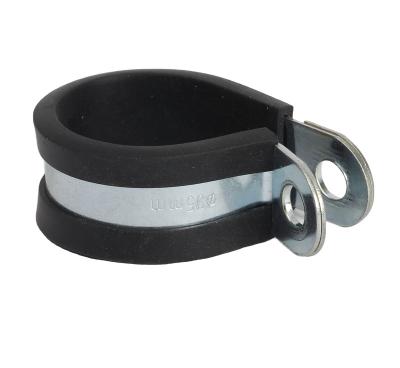 China Iron China Manufacturer Rubber Cushioned Loop Customized Hose Clamps For Pipes for sale