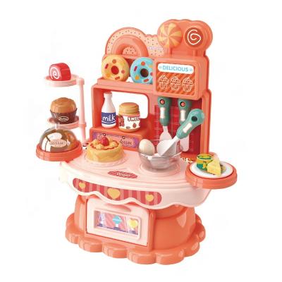 China Bemay Plastic Early Education Toy Simulation Children Play House Pretend Kitchen Toy Dessert Food Play Set for sale