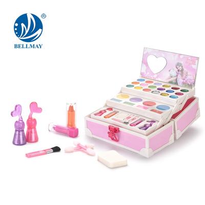 China Pretend Makeup Set Bemay Toy New Design Fashion Kids Beauty Girls Pretend Makeup Set Cosmetic With Bag for sale