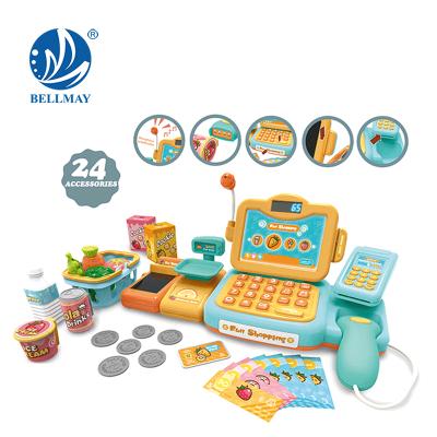 China Bemay Toy Intelligent Speech Recognition Supermarket Toy Set Electronic Cash Register Electronic Cash Register Toys For Kids for sale