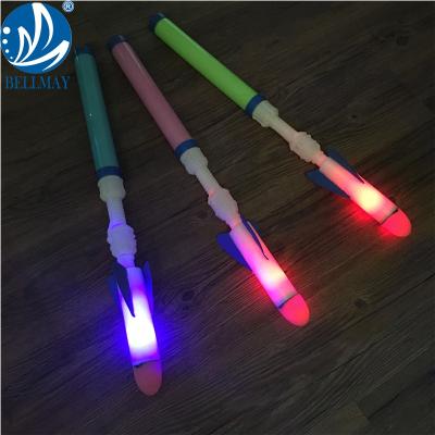 China Bemay Toy New Product Ideas 2019 New Product Ideas Eva Bullet Air Pump Launcher Kids Rocket Shooter Toys With Lights for sale