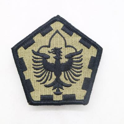 China Army 555th Handmade Custom Patch Engineer Brigade A-1-864 OCP Embroidery Patch With Hook And Loop for sale