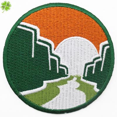 China Handmade High Quality Cheap Heat Transfer Sublimation Custom Embroidery Patches for sale