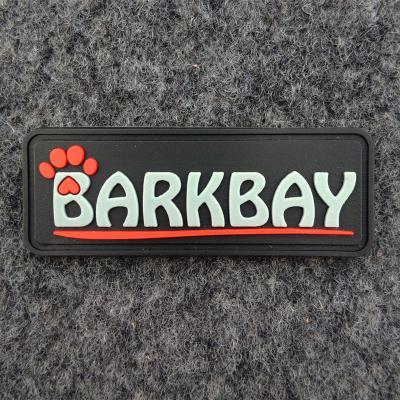 China 3D Customized 3D Rubber Logo Label PVC Embossed Engraved Rubber Patch for sale