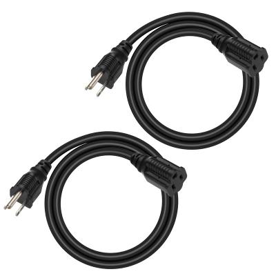 China Home Appliance 3 Feet 2 A.W.G. Waterproof Power Cable Bundle Extension Cord16 SJTW For Indoor Outdoor Use for sale