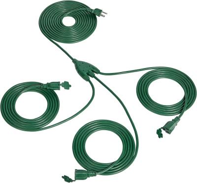 China Outdoor Home Appliance Extension Cord 1 to 3 Splitter Extension Cord with Waterproof for Landscape String Lights for sale