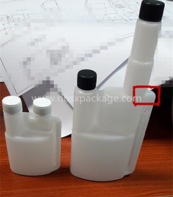 China Hot sell variety volume of HDPE fuel additive dispensing twin neck bottle for sale