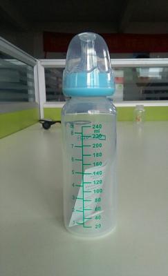 China One-time baby feed bottle with variety volume and various design silicone nipple for sale