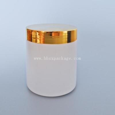 China 250ml HDPE transparent powder bottle for sell with aluminum caps custom colors for sale