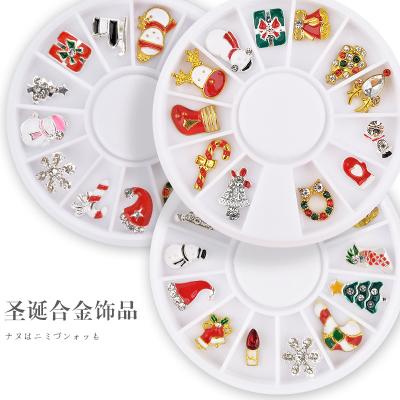 China Easy Apply Christmas Hot Selling Series 12 Grit Christmas Gift Snowflake Alloy Nail Glitter for sale