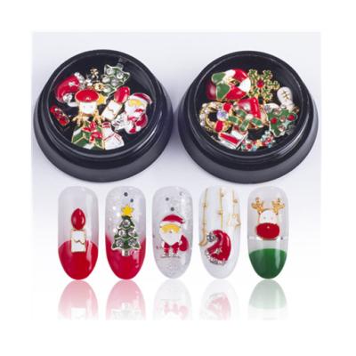 China Easy Apply Shiny Christmas Design Alloy Jewelry Nail Art Decoration for sale