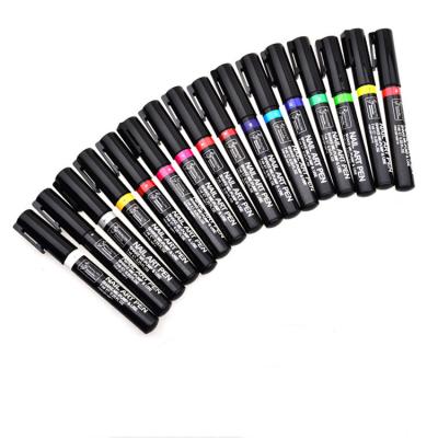 China Easy Apply Professional Easy Apply Colored Nail Painting Pen Nail Braided Point Pen for sale