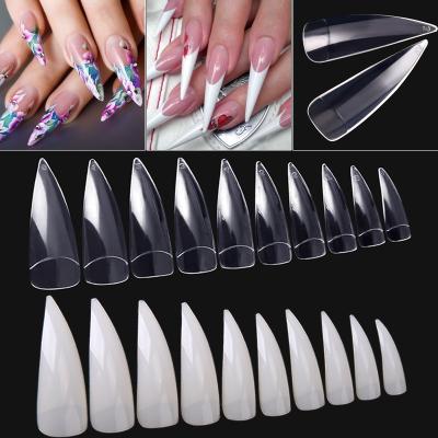 China Fashionable Design Eagle Hook Nail 500pcs False Nail Long Tips Full Coverage Press On Nails for sale