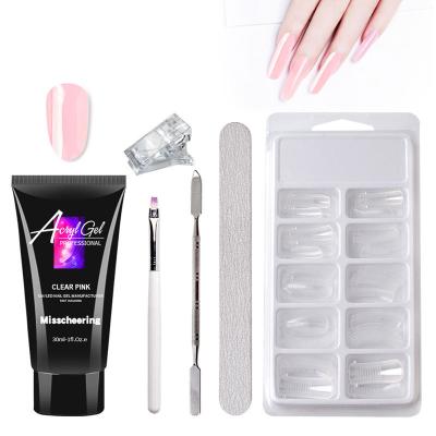 China Easy Apply Painless Nail Gel Enlarging Nail Free Paper Backing Quickly Extend Crystal Model Painless Crystal Glue 30ml for sale