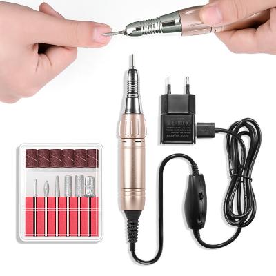 China Portable Professional Electric Nail Pedicure Nail Drill Machine USB Nail Manicure Drill Tool for sale