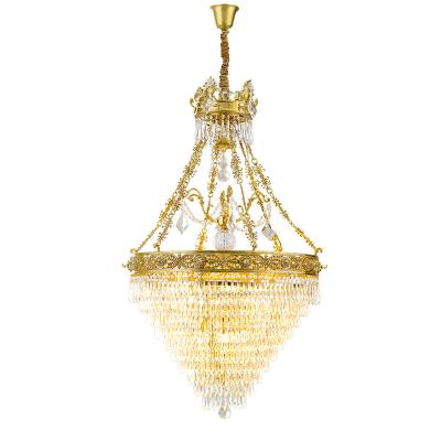 China European Brass Flush Mount Chandelier Mid Century Living Room Brass Mid Century Mount Ceiling Lamp for sale