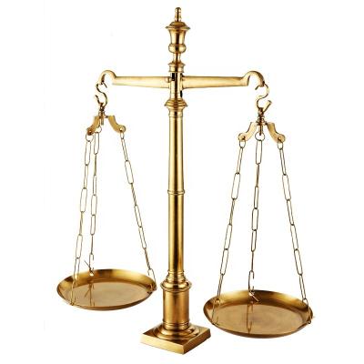 China Factory Handcrafted Classic Accessories China Style Modern Simple Design Brass Balance Scales Home Decor For Living Room/Bedroom Study for sale