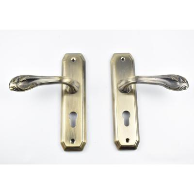 China Modern Apartment Baolai Hardware Steel Plate Door Handle Plate Stainless Modern Door Handle Antique Brass Finish for sale