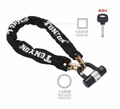 China Motorcycle BIKE Quality Low Price Motorbike And Bicycle Chain Lock Big With Pad Lock for sale