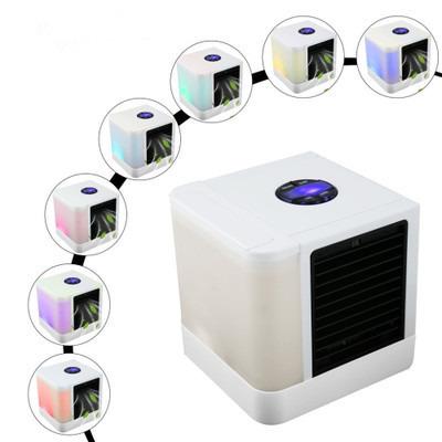 China Home personal hotel digital display usb mini portable air cooler with led light for sale