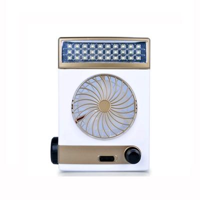 China Protable Mini Solar Fan 4 in 1 Multifunctional Rechargeable Fan for sale