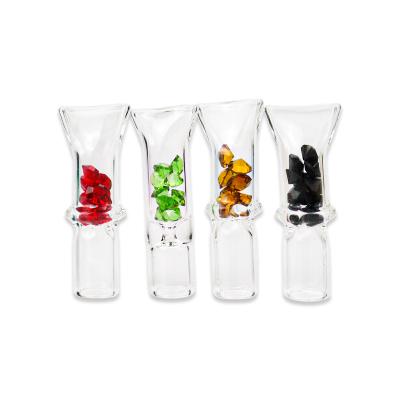 China Glass Tips Smoking Accessories Roller Tobacco Pipe Diamond Cigarette Rolling Glass Filter Tips for sale