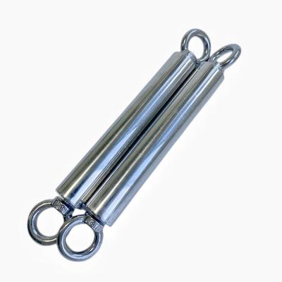 China Magnet D25*160mm 2Pieces 10000 Gauss Stainless Steel Magnet Industrial Wrapped Neodymium Rods Used In Food Processing Separating Ferrous Material for sale