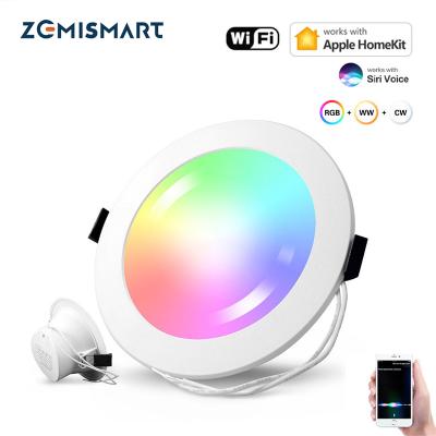 China WiFi 2.4 GHz Zemismart 2.5/3.5/4/6 Inch Round Ceiling Lamp RGBCW Dimmable Projector Apple Homekit Smart LED Downlight Siri Alexa Google Home for sale