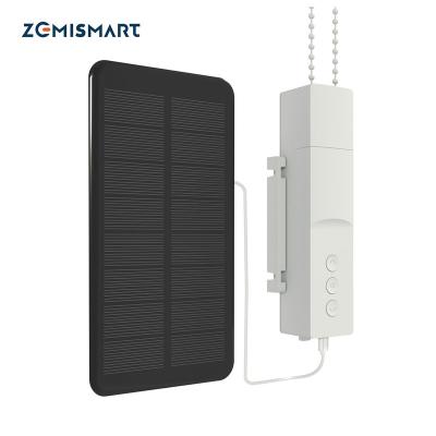 China Zemismart Apple Homekit Smart Roller Shade Wireless Remote Control Driver Solar Panel Charging Blind Motor Homekit Control Alexa Google Home Yandex for sale