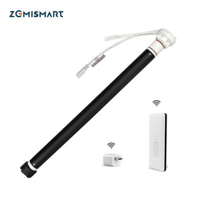 China Zemismart Transient Tuya WiFi Motorized Battery Blind Motor for 35-38mm Tube Smart Life Alexa Google Home Rechargeable Roller Blind Motorcycle for sale