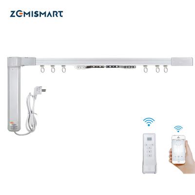 China Eco-friendly Smart Curtain Motor DIY Alexa Google Home RF ZEMISMART Track Drapery Auto Electric Remote Control System WiFi Eco-friendly for sale