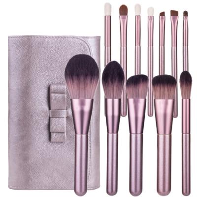 China Angular Blush High Performance Powder Grab Improved Small Synthetic Grape Hair 12 Piece Cosmetic Brush Set for sale