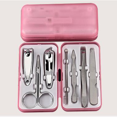 China Best Selling Stainless Steel Seiko Production Grooming Kit Manicure Pedicure Nail Clippers High Quality 7 Pcs Set for sale